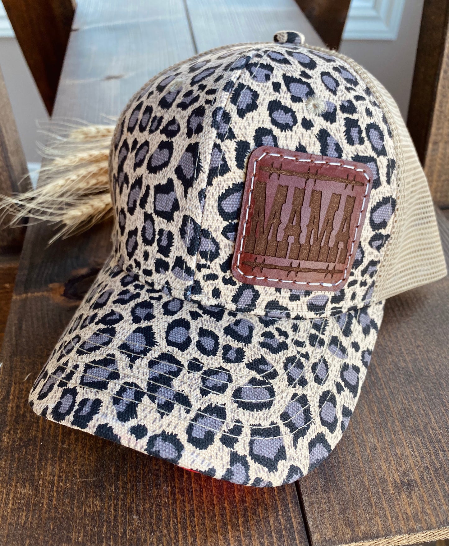 “Mama” Leopard Print Cap